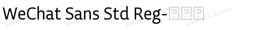 WeChat Sans Std Reg字体转换